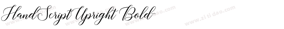 HandScriptUpright Bold字体转换